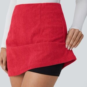 NWT Halara Red Corduroy Skort